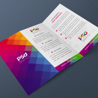 Tri-Fold Brochure Mockup Free PSD Graphics