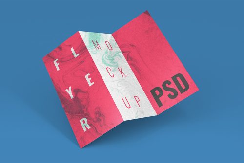 Trifold Brochure and Flyer Mockup Free PSD