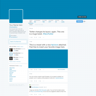 Twitter 2014 GUI New Profile Design PSD