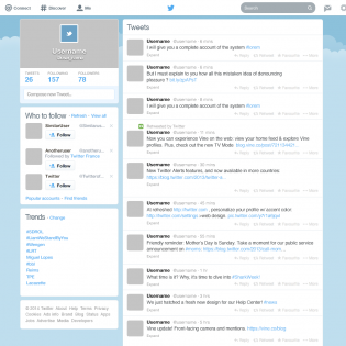 Twitter New Home GUI PSD template