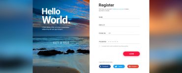User Login Register Screen Free PSD