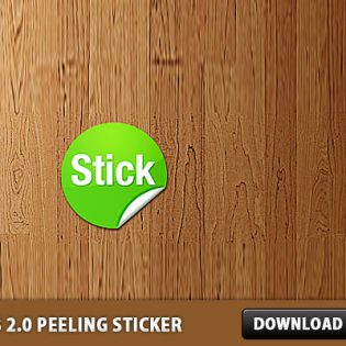 Web 2.0 Peeling Sticker Free PSD