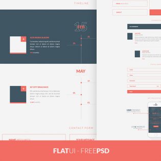 Web Flat UI Elements Kit PSD
