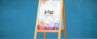 Wooden Display Stand Mockup Free PSD