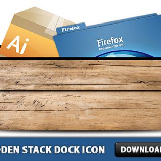 Wooden Stack Dock Icon PSD
