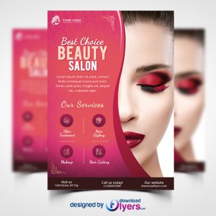 Beauty Salon Flyer Template Free PSD