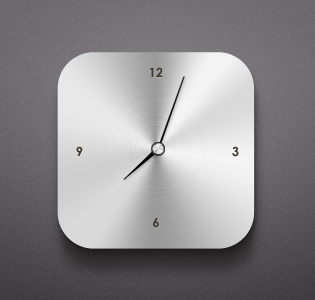 Modern Clock Widget PSD