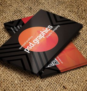 Creative Dark Business Card Template PSD