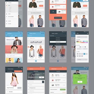 eCommerce Mobile App Screens Free PSD