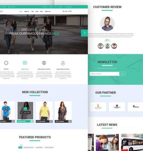 eCommerce website Free PSD Template