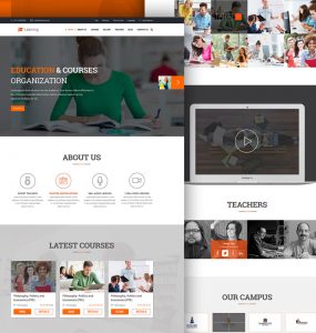 eLearning Education Website Free PSD Template