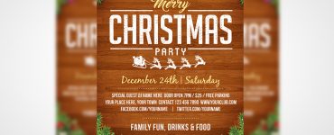 Christmas Party Flyer Template PSD