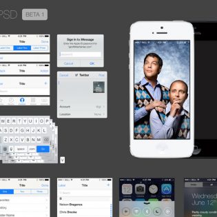 iOS 7 iPhone GUI PSD file