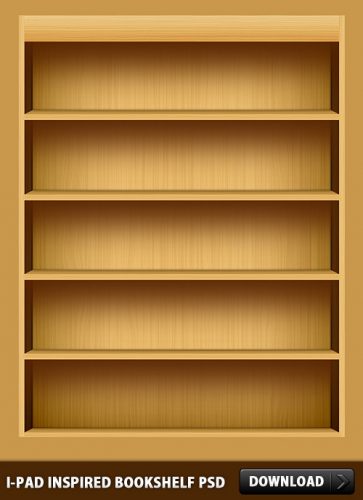 iPad Inspired Bookshelf PSD – Download PSD