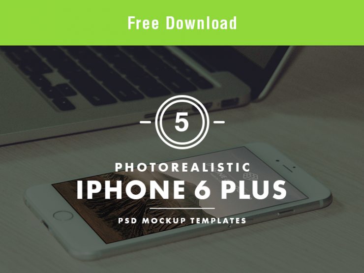 iPhone 6 Plus Free PSD Mockup Templates