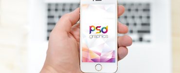 iPhone 7 in Hand Mockup Free PSD