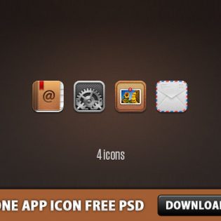 iPhone App Icon Free PSD