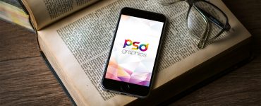 iPhone Vintage Style Mockup Free PSD