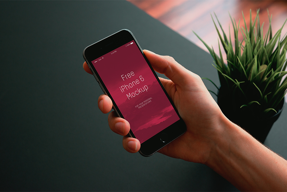 Download iPhone in Hand Mockup PSD - Download PSD