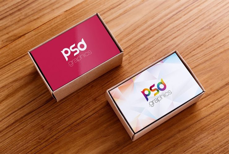 Business Card Box Mockup Free PSD