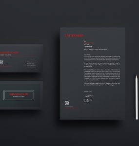 Business Card and Letterhead Mockup Free PSD