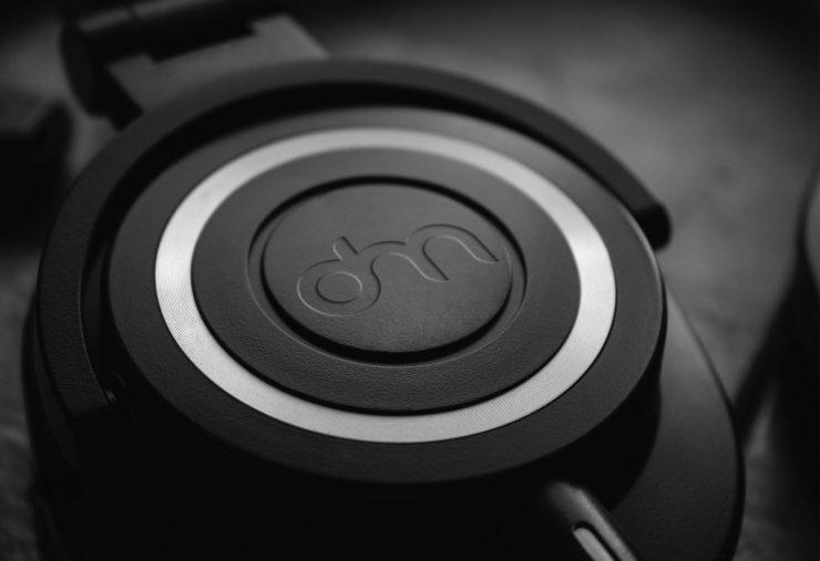 Headphones Logo Branding Mockup Free PSD