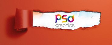 Ripped Torn Paper Mockup Free PSD