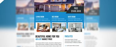Clean Real Estate Flyer Template PSD