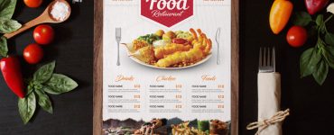 Simple Restaurant Food Menu Flyer Template PSD