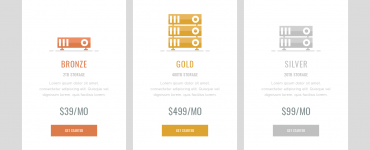 Simple Pricing Table UI Design Free PSD