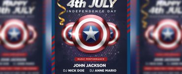 4th of July Event Flyer PSD Template Bundle