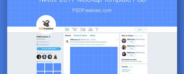 Twitter 2017 Mockup Template Free PSD