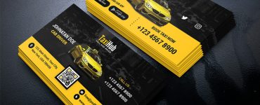Cab Taxi Services Business Card Template PSD