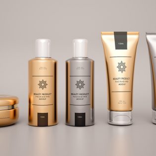Cosmetic Products Packaging Mockup Free PSD