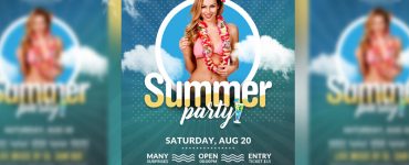 Best Free Summer Party Flyer PSD Template