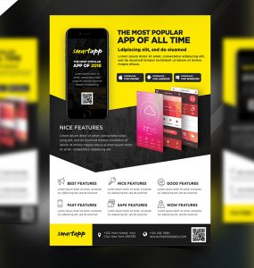 Mobile App Promotion Flyer Template PSD