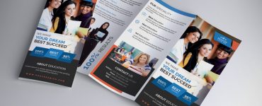University Education Tri-fold Brochure PSD Template