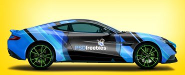 Aston Martin Car Branding Mockup Free PSD