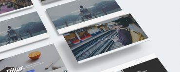 Website Template Perspective Mockup PSD