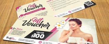 Beauty and Spa Gift Voucher PSD Template