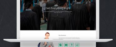 Education Website Template Free PSD