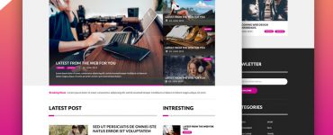 Multipurpose Magazine Blog Web Template Free PSD
