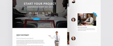 Event Website Template Free PSD