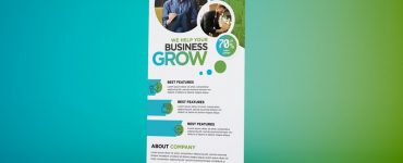 Business Promotion Roll-up Banner Template PSD