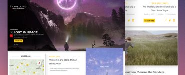 Simple Travel Blog Website Template PSD