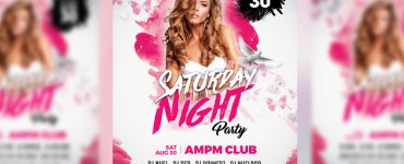Saturday Night Party Flyer PSD Template