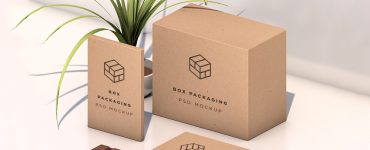 Isometric Box Packaging Mockup Free PSD