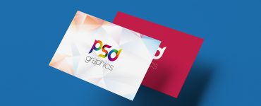 Floating Business Card Mockup PSD