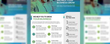 Clean Business Flyer Template Free PSD