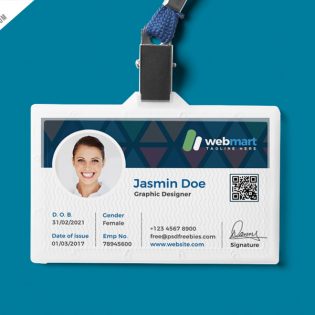 Office ID Card Design PSD